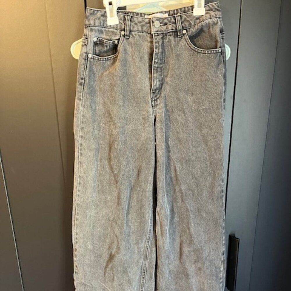 twik 27-in waist black/dark gray wide-leg jeans.